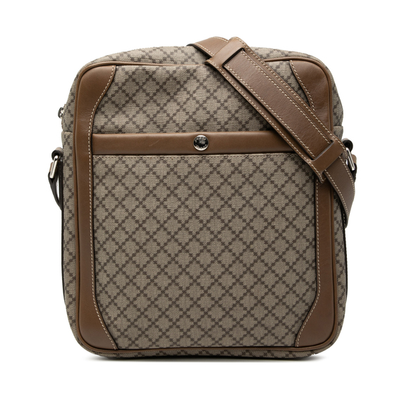 Pre-Loved Gucci Diamante Coated Canvas Zip Crossbody
